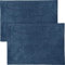 Erwin Müller Tischwäsche, Tischset 2er-Pack mit Jaquardmuster, Serie Arnsberg blau Größe 35x50 cm - Robustes Gewebe ist bügelleicht und Lange haltbar, mit hochwertigem Kuvertsaum