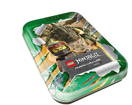 Top Media 180347 Lego Ninjago Serie IV, Tin Dose grün, 7 Booster und Limitierte Goldkarte