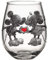 Minnie und Mickey Mouse Weinglas, ohne Stiel, 590 ml