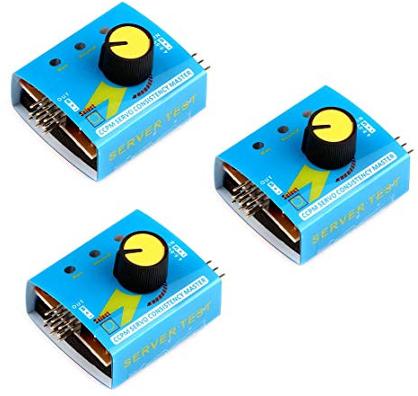 HiLetgo 3 Stück RC Servo Tester 3CH Digital Multi ECS Konsistenz Geschwindigkeit Controller Checker Anpassung Lenkgetriebe Tester CCPM Master für RC Hubschrauber Auto Boot