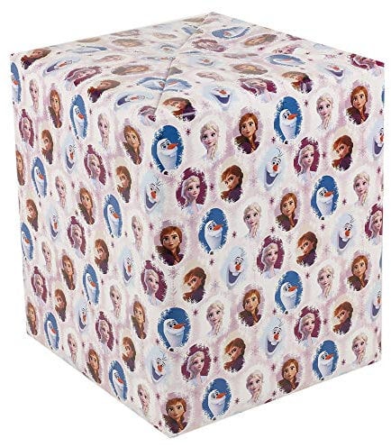 Lot de 10 rouleaux de papier cadeau décoratifs avec motifs de personnages de Noël | 40 mètres (Reine des neiges)