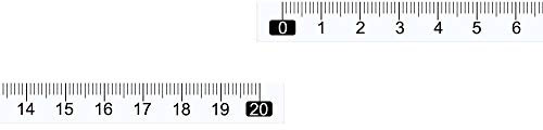 sourcing map 10 Pcs Adhesive Backed Tape Measure 20cm Left to Right Read Measuring Tapes Stick on Workbench Ruler (Transparent)