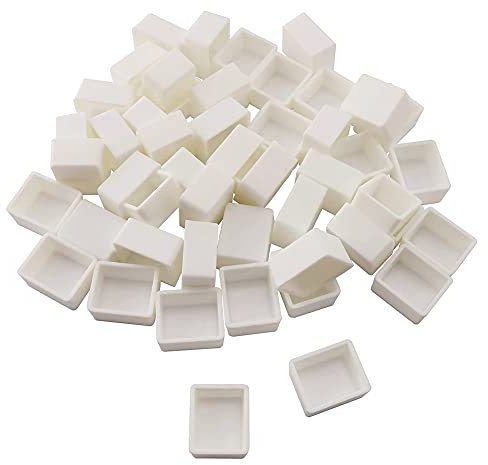 Leere Aquarell pfannen,100pcs Weißer Kunststoff Leer Wasserfarbe Näpfchen Aquarellfarben Watercolor Palette Aquarell-Farben-Pan,Für Aquarellöle,Acrylmalerei Reisezinn Fall Palette,Art(Halbe Pfannen)