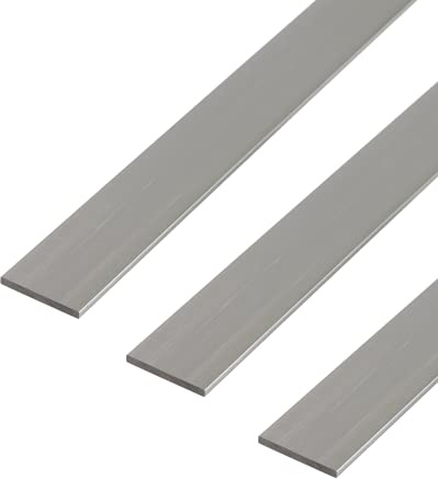 Alberts 497446 Flachstange | Aluminium, natur | 1000 x 20 x 5 mm | 3er Set
