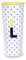Kate Spade New York Insulated Stainless Steel Initial Tumbler, 24 Ounce Double Wall Travel Cup with Lid, L (Yellow)