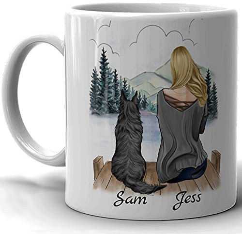 4GIFTSAKE Personalised Mug for Women Dog Lovers - Labrador & Cockapoo Gifts, Customised Coffee Cup Tea Mug - Dog Gifts for Birthdays, Christmas & More