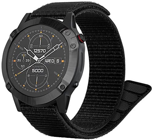 Fenix 6X Loop Armband, für Fenix 8 51 mm, Fenix 7X/Fenix 6X pro/Fenix 6X Sapphire/Fenix 5X /Fenix 5X plus/Fenix 3/ Enduro/Descent Mk1 Mk2 Mk2i 26mm Nylon Sportarmband Uhr Ersatzarmband