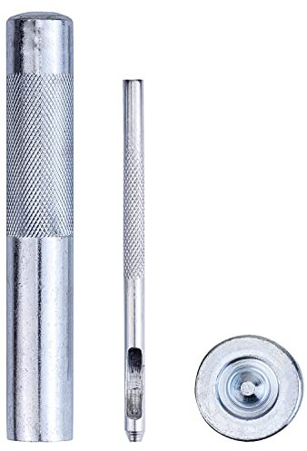 Trimming Shop Tubular Rivets Fixing Hand Tool Set, Double Cap Rivets Fixing Tool Kit for DIY Projects, Leathercraft, Repair Clothing, Handbag, Sewing, 15mm