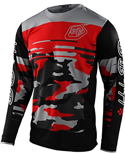 Radfahren Jersey Herren Mountainbike Motocross Jersey Langarm MTB T-Shirt,Shirt Downhill Fahrrad Jersey Schnelltrocknend (Color-27,M)