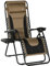 Outsunny Zero Gravity Lounger Chair, Folding Reclining Patio Chair with Padded Seat, Cup Holder, Soft Cushion and Headrest for Poolside, Camping, Coffee