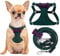 Puppytie Hundegeschirr mit multifunktionaler Hundeleine, weich, verstellbar, kein Würgen, ausbruchsicher, kariert, grün, XS