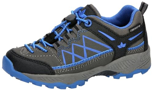 Lico Unisex Kinder Griffin Low Traillaufschuhe, Grau Schwarz Blau, 34 EU