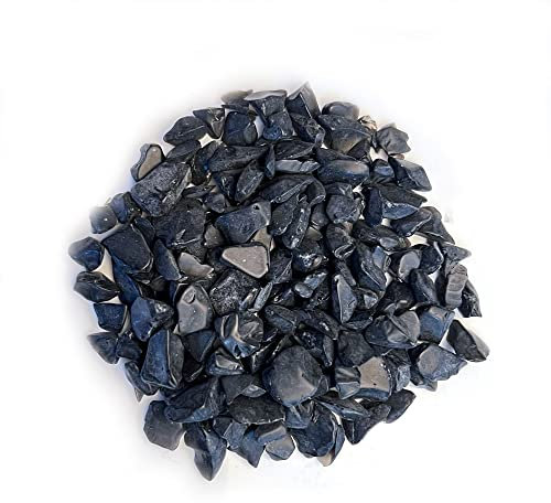 Wonder Care WC Trommelkristalle aus schwarzem Obsidian, Mini-Steine und Kristalle im Set, unregelmäßige Edelsteinperlen | Chakra-Steine für Brunnensteine | Heilsteine