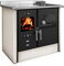 8,4 kW Küchenofen Bruno Luba - Mit großer Kochplatte, Backfach & extra Warmhaltefach (Cappuccino)