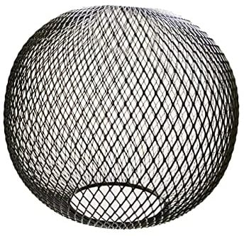 Fenteer Metall-Pendelleuchtenschirme Lampenschirm Retro-Stil Schutzlampe Draht Lampenabdeckung Lampenschutz für Wohnzimmer Nachttischlampe Badezimmer, Schwarze Kugeln