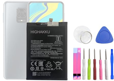 HIGHAKKU Batería de repuesto BN55 compatible con Redmi Note 9S Note9S M2003J6A1G con herramientas