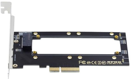 NFHK PCI-E4.0 4X Host Adapter auf NVMe Lineal 1U GEN-Z EDSFF 5,9 mm 8,0 mm Dicke kurze SSD E1.S Trägeradapter, (NF-SF-036-BK)