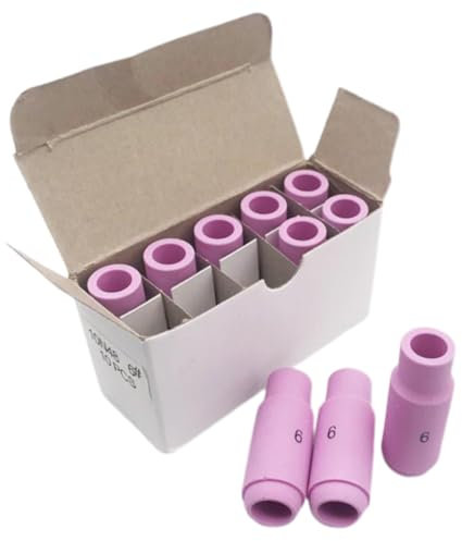 10 Pièces soudure tig chalumeau soudure tig soudure soudage à l'arc argon a souder céramique buse bouche en porcelaine 10n