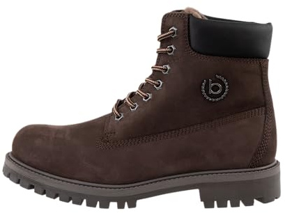 bugatti Herren Schnürstiefel, Männer Stiefel, Warm gefüttert,Boots,Winterstiefel,Winterschuhe,uebergangsstiefel,Dunkelbraun (6110),44 EU / 9 UK