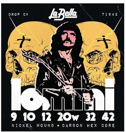 La Bella Cordes pour guitare électrique TI942 Tony Iommi Signature C# Tuning 9-42