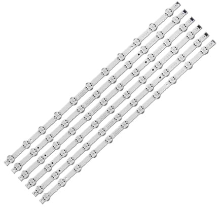 Lskjzzn LED-Hintergrundbeleuchtungsstreifen, 6 V, 823 mm, kompatibel mit LG 190,5 cm (75 Zoll), 11 LED, CSP SSC_Trident_75UK65 75UK6200PCB 75UK6190PUB 75UK6570PUD 75UM7570AUE, 5 Stück