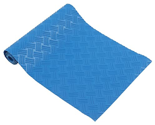 Schwimmbad-Schutzleitermatte, rutschfeste Ersatzleiter-Gummiauflage, Blau, Pools (Wellenförmiger Druck)