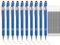 Catelves 10 Stück Kugelschreiber Metall 1,0mm Schwarz, Kugelschreiber Premium, Kugelschreiber Hochwertig, Kugelschreiber mit Touchpen, Kugelschreiber Set mit 10 Nachfüllen für Büro, Schule(Außen Blau)