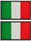 WHYCNJL 2 Pezzi Bandiera Italiana Emblema Nazionale Termoadesiva Cucibile Ricamata Con Chiusura A Strappo 1*Toppa Sbucciabile+1*Toppe Cerotto Caldo