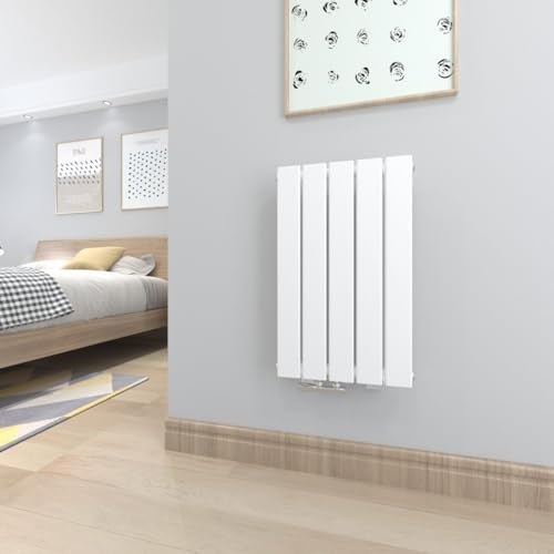 T&K Heizkörper Flach 630x385mm Weiß Einlagig Design Heizkörper, Horizontal Moderne Paneelheizkörper Badheizkörper