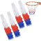 Flintronic Basketballnetz 45 cm Lang, 4 Stück Profi Basketballnetz, für Standard Körbe Ø 45 cm, für Standard 12 Schlaufen, Basketball Ersatz Netz, für Allwetter drinnen/draußen