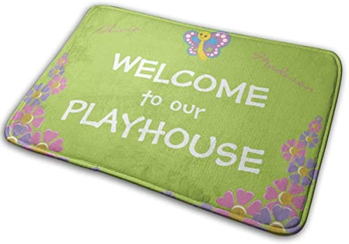 Traqunn Girls Playhouse Welcome Doormat Carpet 30X18 In Door Mat Entrance Mat Floor Mat Rug Indoor Outdoor Front Door Bathroom Mats Rubber Non Slip