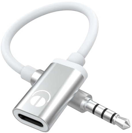 Qussedser Cable Audio Macho de 3,5 mm A Hembra Tipo C, Adaptador Audio para Auriculares con Conector Audio Analógico para Reproductor de MP3, Computadora Portátil, Tableta C