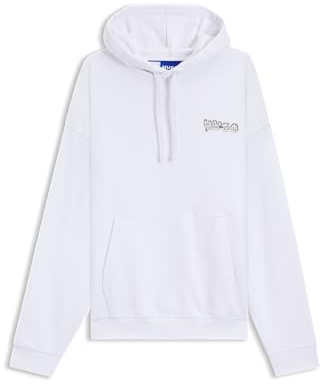 HUGO Men's Nyrohood Sweatshirt, White, S