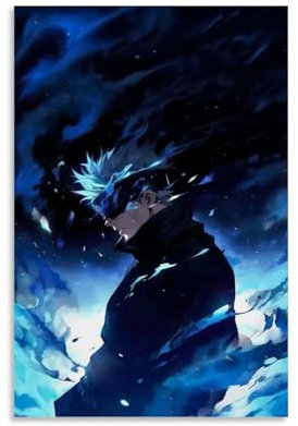 NVBKJH Gojo Satoru Anime Role Jujutsu Kaisen Art Poster Dekorative Malerei Leinwand Wandkunst Wohnzimmer Poster Schlafzimmer Malerei 12x18inch(30x45cm)