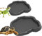 MaNeaz 2 Pezzi Ciotola Per Tartarughe Di Terra Abbeveratoio Per Tartarughe Di Terra Teca Per Rettili Bacino Idrico Del Bacino Alimentare Reptile Per Tartarughe Geco Serpente（grigio）