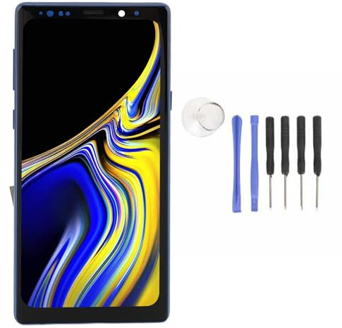 CHEOTIME LCD Display Conjunto de digitalizador táctil 3D, reemplazo de Pantalla para la Nota 9 N9600 N960U N960F N960N, Pantalla LCD de 6.4 Pulgadas Conjunto de digitalización (Azul)