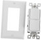 FIXOSHEE Interruptor Eléctrico de Paleta con Tapa de Pared Doble Interruptor Individual para Uso Residencial y Comercial Instalación Segura y Conveniente