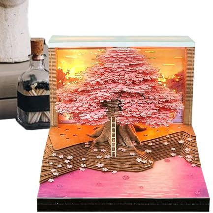 3D-Schreibtischkalender 2026 | Notizblock Wochenkalender 52 Wochen 2026 – Veranstaltungsplaner mit Papier, Notizen, dekorativ, für Haus, Büro, Schule, Thanksgiving Weihnachten
