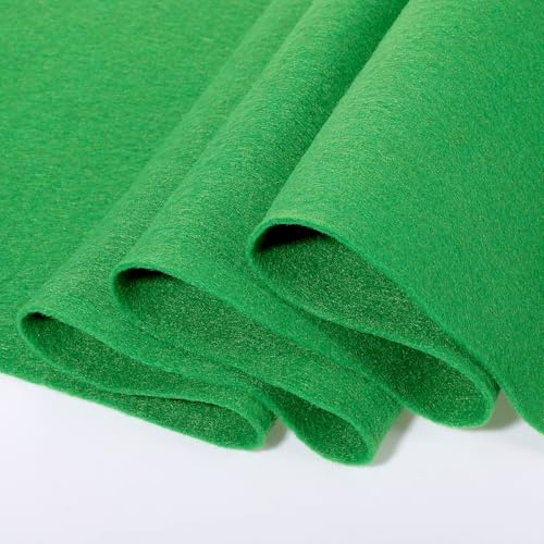 Grün Filzstoff Weicher Bastelfilz 90x90cm 1,4 mm Dicker Filzstoff Meterware Filzrolle für Kunst- und Bastelprojekte