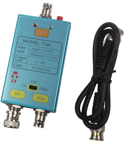 Sonde d'oscilloscope T100 avec prise en charge d'entrée différentielle et à extrémité unique, atténuation 1 x 100 x et bande passante 10 MHz