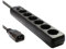 DINIC Steckdosenleiste für USV mit C14 Stecker und Überlastschutz, 6-Fach