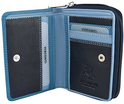 Visconti Ladies Compact Leather Purse/Wallet Gift Boxed Fashion available in 4 Colour Combinations