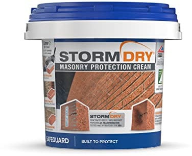 Stormdry Fassadenschutzcreme 3L – Farblose Imprägnierung für Ziegel, Mauerwerk, Klinker und Granit, Hydrophobierung für Fassade, Fugenschutz, Fassadenimprägnierung, 25 Jahre Schutz gegen Feuchtigkeit