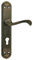 domino Türgriff 72 Drückergarnitur PZ - Profilzylinder Set Türklinke für Zimmertür, Bürotür, Kellertür & Innentür L-Form Türbeschläge aus Aluminium Bronze Türdrückergarnitur CASABLANKA M3