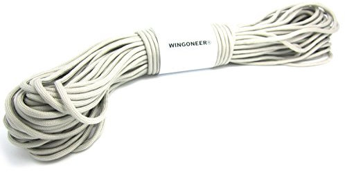 WINGONEER Fallschirmschnur Paracord, mit 7 Strängen, 550 lbs, 100 ft - hellgrau
