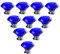 10 PCS 30mm Blau Flache runde Kristallglas Türknauf/MöbelKnopf/Möbelgriffe für Küche Schränke, Kleiderschrank, Kommode, Schublade,Schranktür Schlafzimmer und Badezimmer etc. Vintage DIY Home Deko