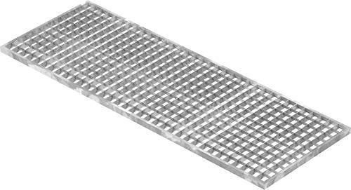Fenau - 390 x 1090 x 20 mm - Gitterrost, MW: 30/30 mm, verzinkt, Rost für Zarge: 400 x 1100 x 23 mm, Bau-Normrost für Lichtschacht