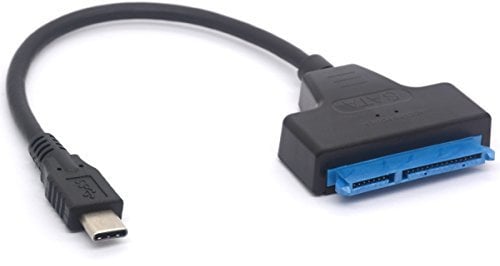 Cavo adattatore da USB C a SATA, da tipo C a SATA III, cavo per hard disk SATA 3 HDD e SSD, 7+15 pin da 2,5 con Thunderbolt 3