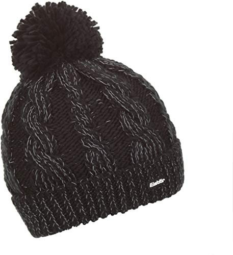 Eisbär Maxim Reflective Bommelmütze Strickmütze Umschlagmütze (One Size - schwarz)