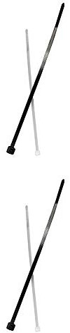 fischer Kabelbinder-Set - 300 Stück - 3 Größen: 2,5x100 / 2,5x120 / 2,5x200 mm - schwarz - Hochwertige Kabelverbinder zur einfachen Bündelung von Kabeln und Rohren